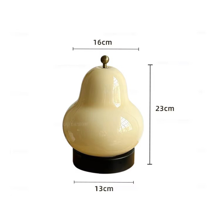 تخلیقی Dimmable پیارا آرائشی بے تار ناشپاتیاں ٹیبل لیمپ