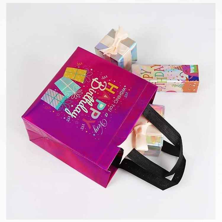 کثیر سائز کے رنگ کے مربوط غیر بنے ہوئے سالگرہ کے تھیلے